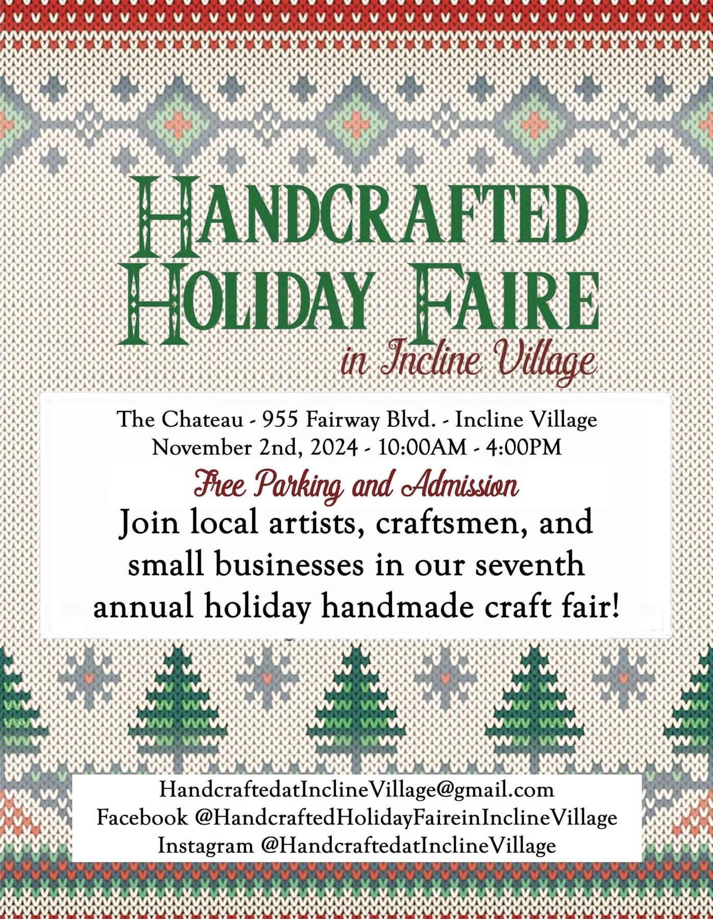 Handcrafted Holiday Faire in Incline Village